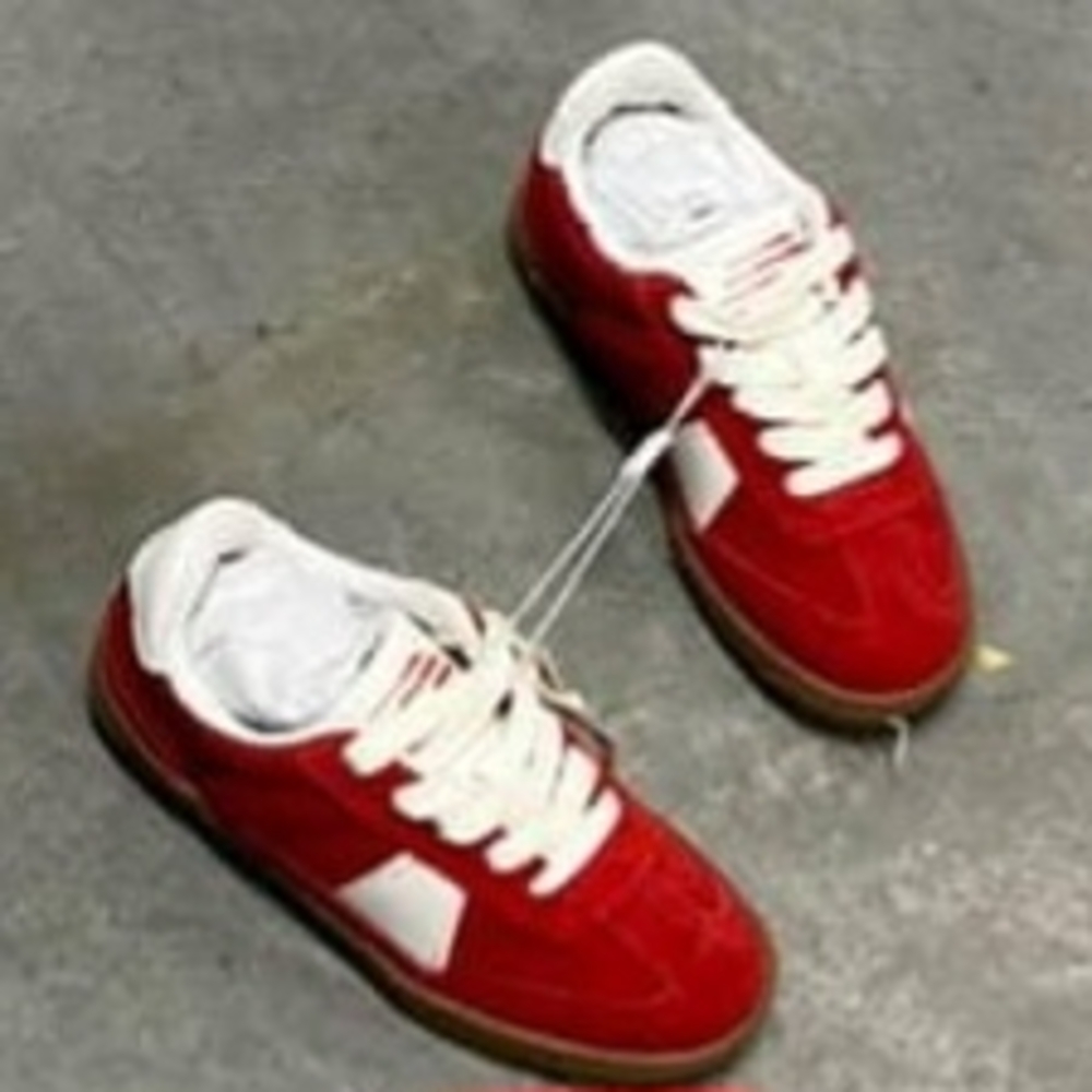 Zara Kids Red and White Sneakers